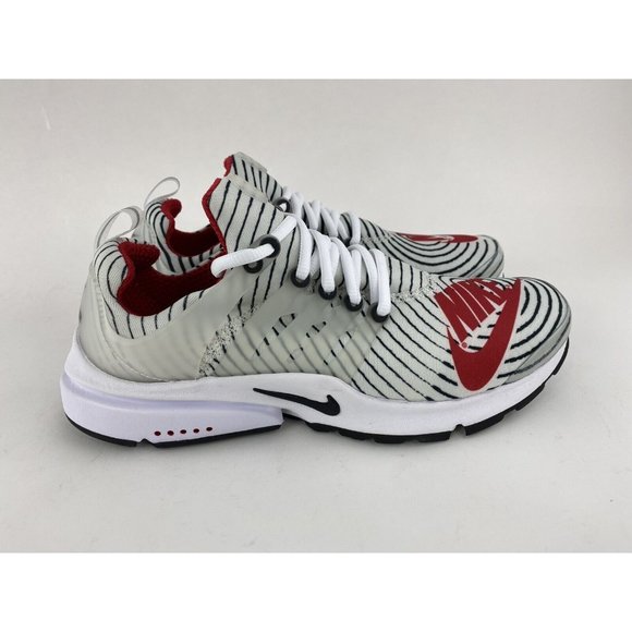Nike Air Presto White Black Red Men's Sneakers Shoes Nike Logo Zebra CT3550-101 - Picture 7 of 12